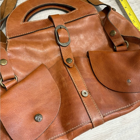 Patricia Nash Milania Convertible Satchel Genuine Leather Vintage Shoulder Bag - Picture 12 of 12